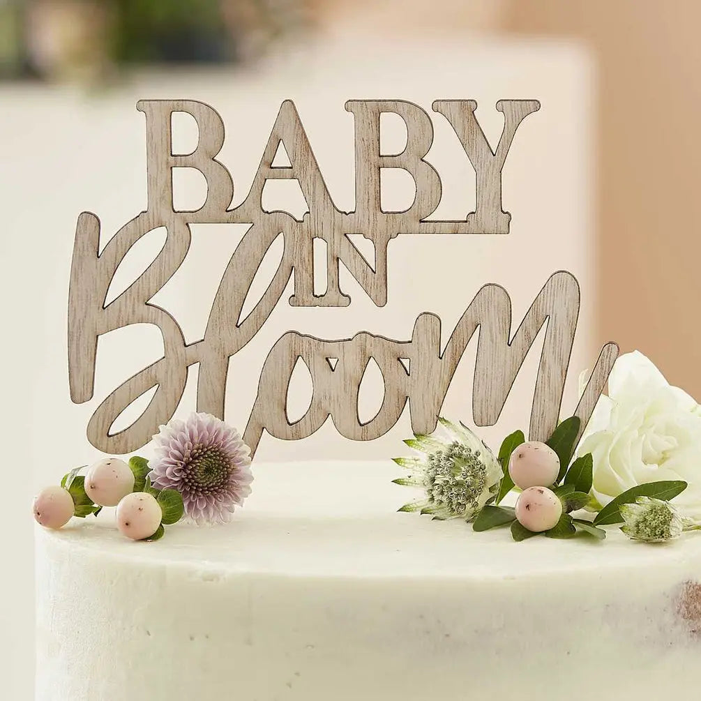 AHAORAY Welcome Baby Girl Cake Topper - Black Glitter Cardboard Decor For Baby Shower & Birthday