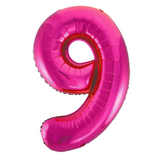 Giant Bright Pink Foil Number Balloons