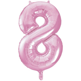 Giant Pastel Pink Foil Number Balloons