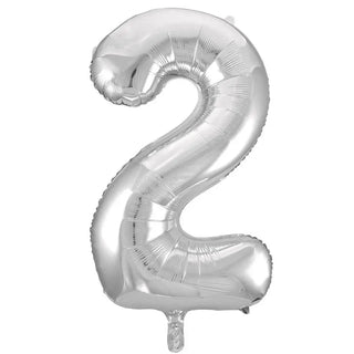 Giant Silver Foil Number Balloons