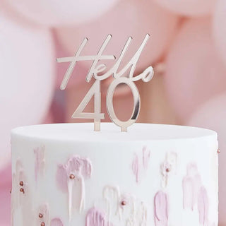 Rose Gold Number Cake Toppers