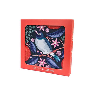 Catherine Marion | Waxeye and Mandarin Boxed Coasters | Gifts NZ