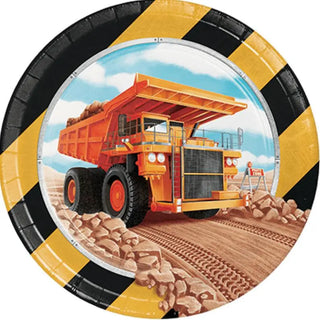 Big Dig Construction Plates - Lunch 8 Pkt