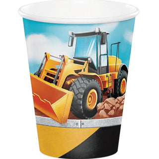 Big Dig Construction Cups - 8 Pkt