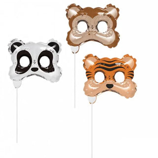 Animal Masks Balloon Photo Booth Props - 3 Pkt