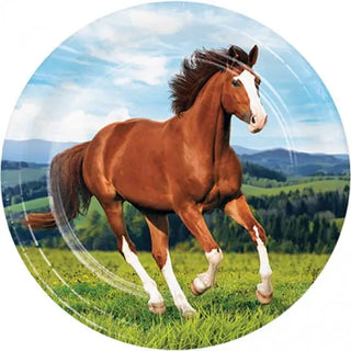 Horse & Pony Plates - Dinner 8 Pkt