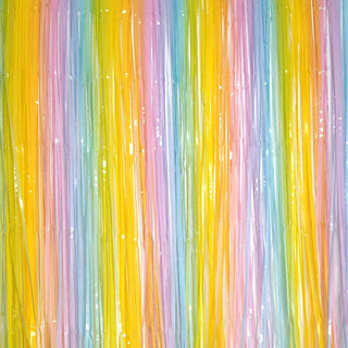 Rainbow Foil Backdrop Curtain 1m x 2m | Rainbow Party Supplies NZ