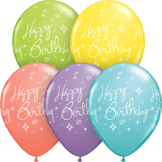 Sparkles & Swirls Happy Birthday Balloons | Pastel Party Supplies NZ
