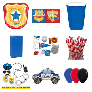 Premium Police Party Pack for 8 - SAVE 12%