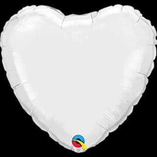 White Heart Mini Foil Balloon - Add to Balloon Garland