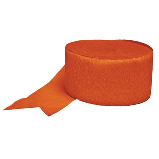 Orange Crepe Streamer | Orange Party Supplies NZ