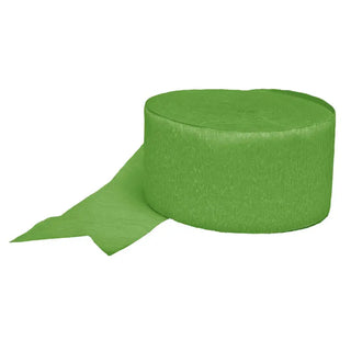 Lime Green Crepe Streamer | Green Party Supplies NZ'