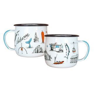 Wolfkamp & Stone | Aotearoa Enamel Mug | Kiwiana Gifts