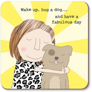 Rosie Made A Thing | Hug a Dog Coaster | Dog Themed Gifts NZ