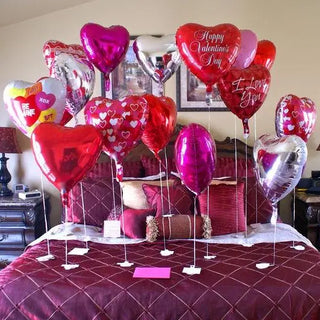 Pimp the Bed Valentines Helium Filled Balloon Package