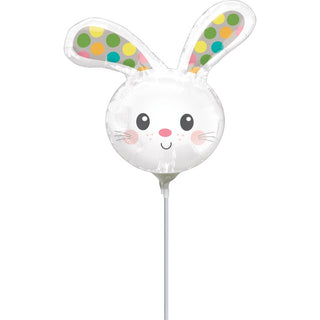 Spotted Bunny Head Mini Foil Balloon - Add to Balloon Garland