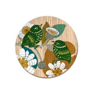Wolfkamp & Stone | Screenprint Titipounamu Coaster | Gifts NZ