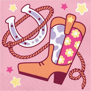 Boots and Bows Cowgirl Napkins | Cowgirl Party Supplies NZ