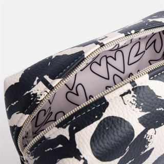 Caroline Gardner Mono Bloom Cube Cosmetic Bag