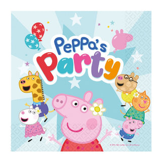 Peppa Pig Party Napkins - Lunch 16 Pkt
