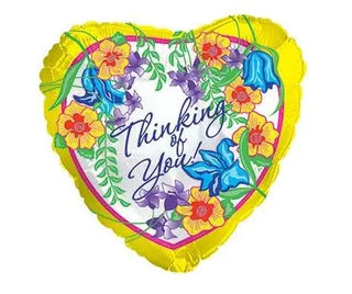 CTI | Thinking of You Floral Heart Foil Balloon | Get Well Soon Balloons NZ