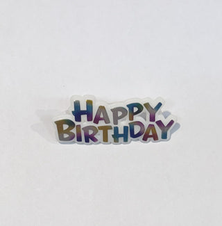Rainbow Holographic Happy Birthday Cake Topper | Happy Birthday Cake Topper NZ