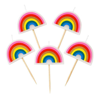 Talking Tables | Rainbow Brights Rainbow Shaped Candles | Rainbow Party Supplies NZ