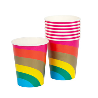 Talking Tables | Birthday Brights Rainbow Cups | Rainbow Party Supplies NZ
