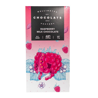 Wellington Chocolate Factory | Raspberry Milk Chocolate Bar 75g | Gifts NZ