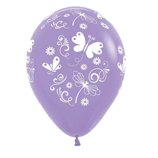 Purple Butterflies & Dragonflies Balloons - Pack of 25