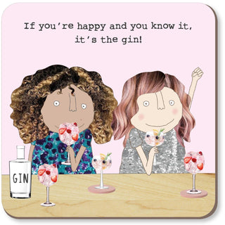 Rosie Made A Thing | Happy Gin Coaster | Gifts NZ