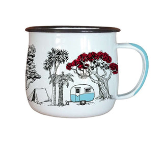 Wolfkamp & Stone Camping Enamel Mug