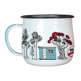Wolfkamp & Stone | Camping Enamel Mug | Kiwiana Gifts