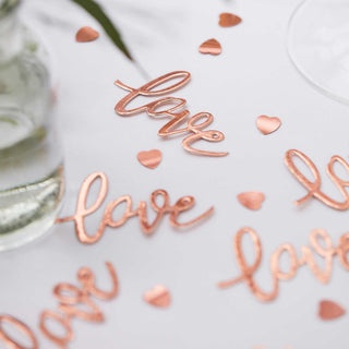 Ginger Ray | Rose Gold Love Confetti | Wedding Supplies NZ