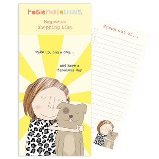 Rosie Made a Thing | Hug A Dog Magnetic List Pad | Dog Themed Gifts NZ
