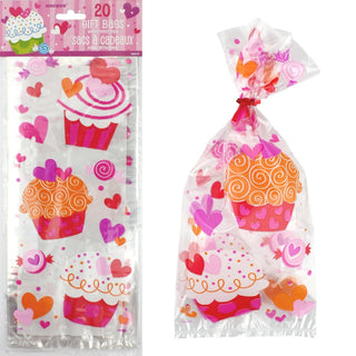 Cupcake Hearts Cello Bags | Valentintes Gifts NZ