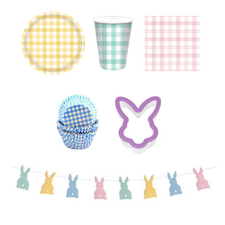Pastel Gingham Easter Pack for 8 - SAVE 15%