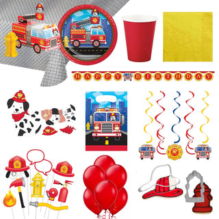 Deluxe Firefighter Party Pack for 8
