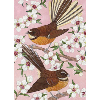 Wolfkamp & Stone | 2 Fantail On A Branch Lens Cloth | Kiwiana Gifts NZ