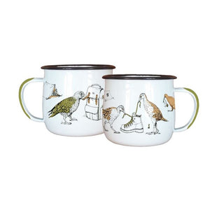 Wolfkamp & Stone | Birds Enamel Mug | Kiwiana Gifts