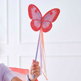 Ginger Ray Red & Lilac Butterfly Wand