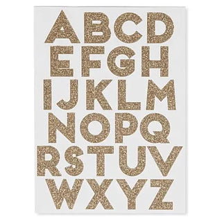 Meri Meri Gold Glitter Alphabet Stickers