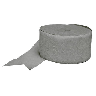 Grey Crepe Streamer | Grey Party Supplies NZ