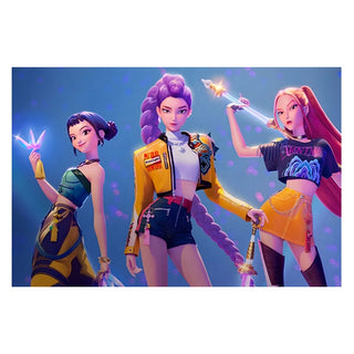 KPop Demon Hunters Huntrix Backdrop Poster | KPop Demon Hunters Party Supplies NZ