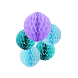 Five Star | Blue & Purple Honeycomb Ball Set | Mermaid Party Supplies NZ