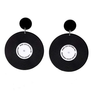 Vinyl Record Earrings | 1980s Party Supplies NZ