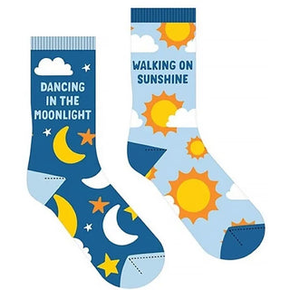 Frankly Funny | Sunshine & Moonlight Novelty Socks | Gifts NZ