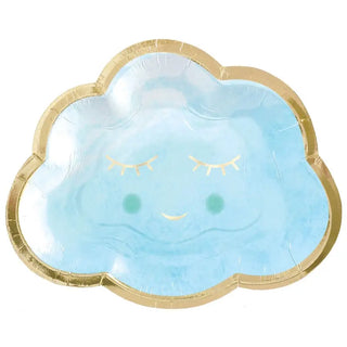 Blue Cloud Plates | Blue Baby Shower Supplies