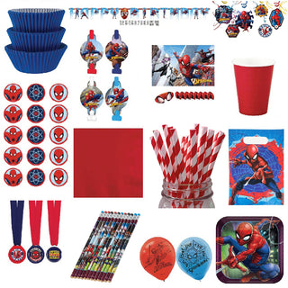 Deluxe Spiderman Party Pack for 8 - SAVE 17%