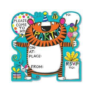 Rachel Ellen | Tiger Party Invitations | Jungle Animal Party Supplies